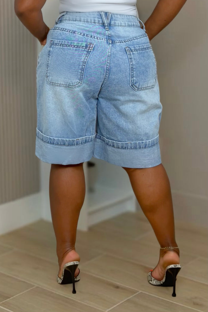 Saylor Denim Wide Cuff Jorts