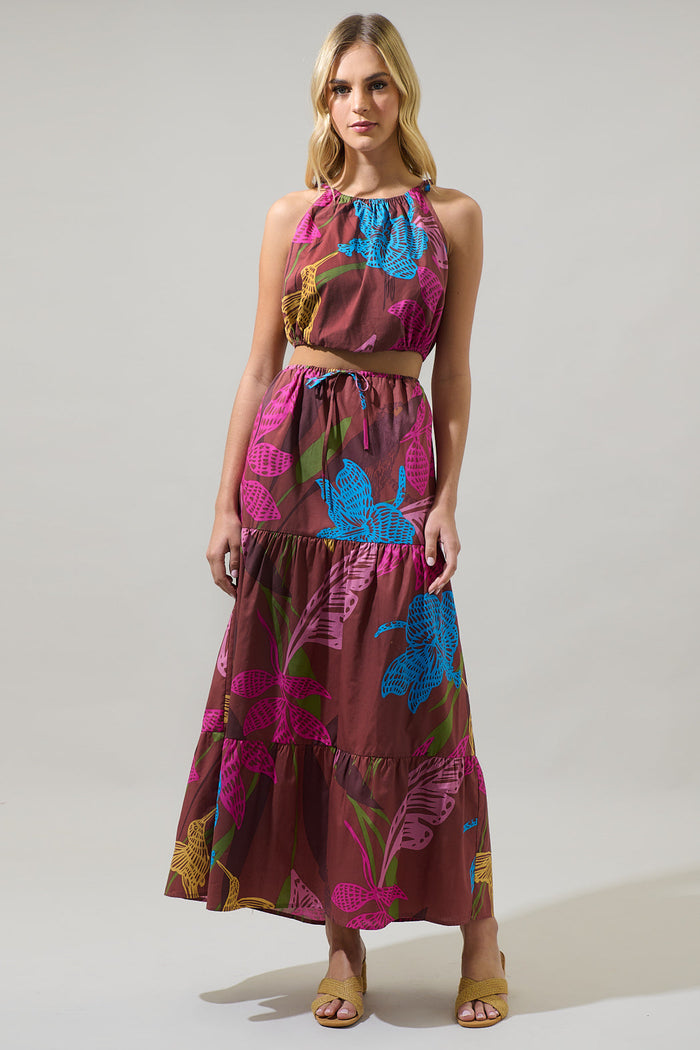 Shade of Prise Floral Wilma Maxi Skirt