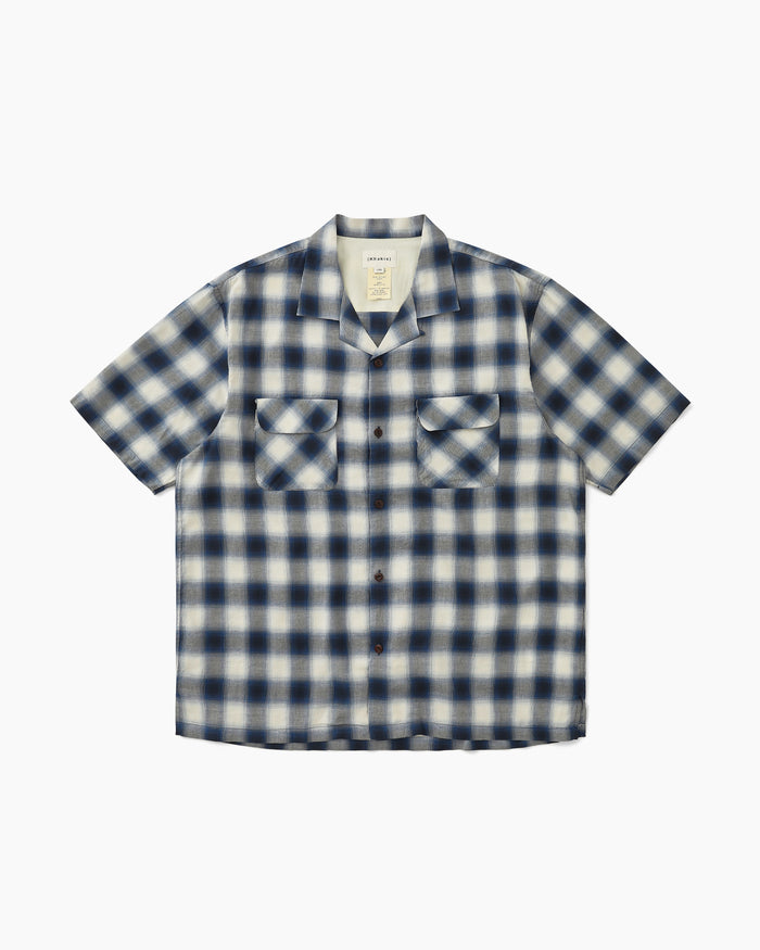 Shadow Plaid S/S Shirt Blue