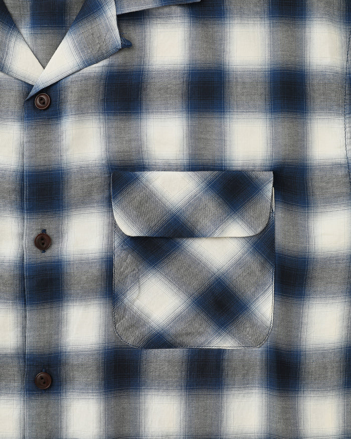 Shadow Plaid S/S Shirt Blue