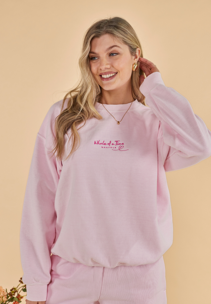 Signature Cupid Sweatshirt - Pink - Whale Of A Time Clothing
