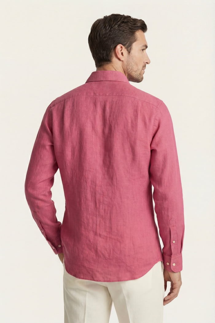 Silano Linen Shirt Pink