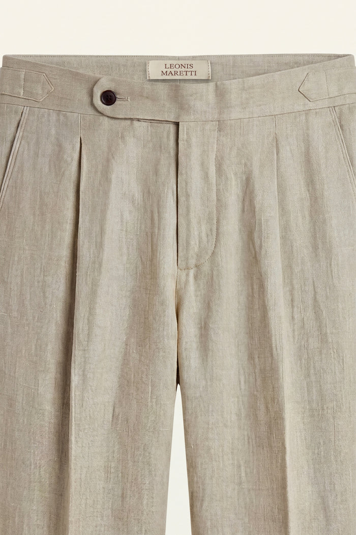 Silano Pleated Trousers Sand