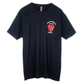 Black Matt Nathanson T-shirt with a small graphic on the left chest showing a red broken heart, cartoon figure, and the text "HEART MATAMOROS" above and "SADHEART" below.