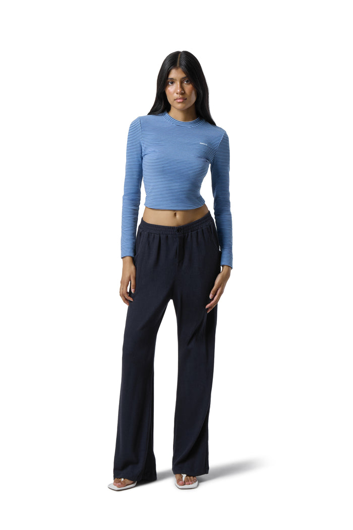 Slacks Soft Trouser in Navy