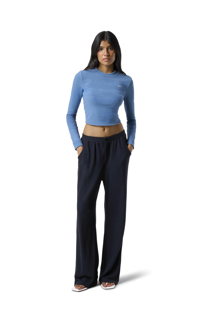 Slacks Soft Trouser in Navy