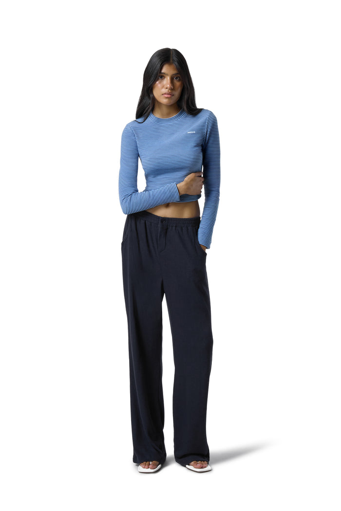 Slacks Soft Trouser in Navy