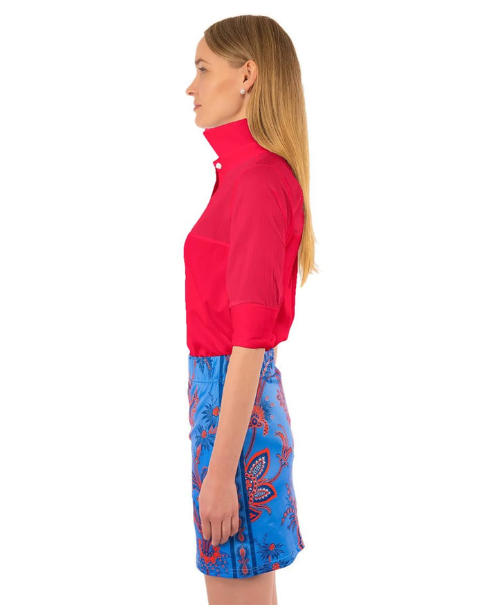 Sleek Voile Top - Coral