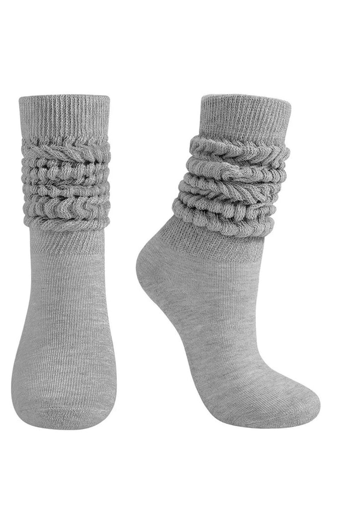 Slouch Socks - Cotton Scrunchy detailed Socks
