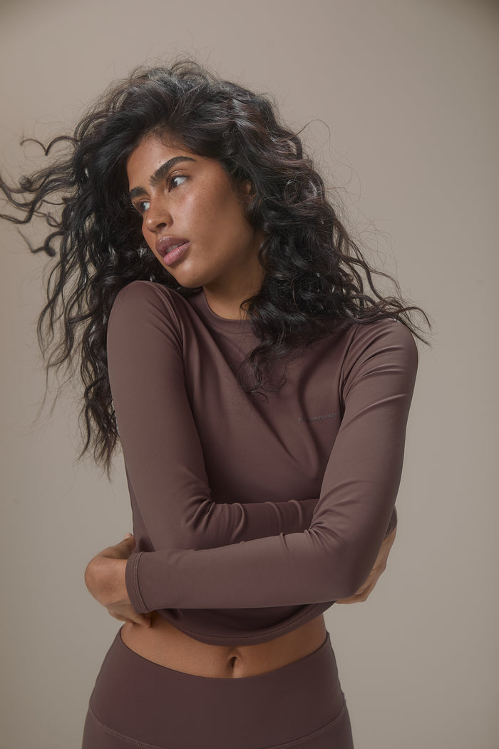 Soft Active Long Sleeve in Brown