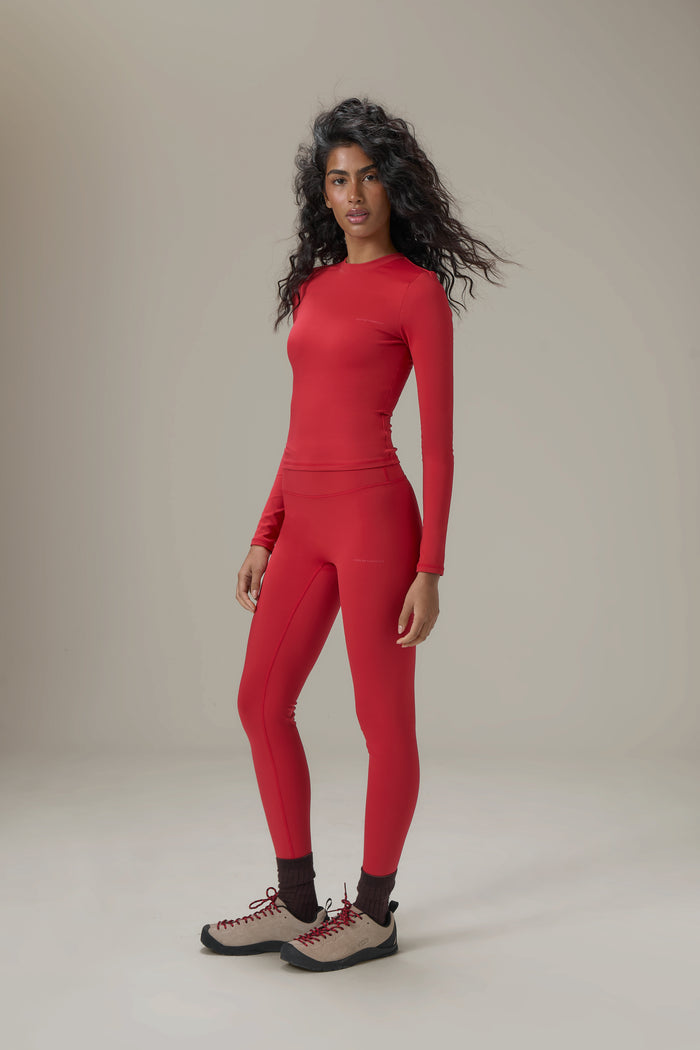 Soft Active Long Sleeve in Red