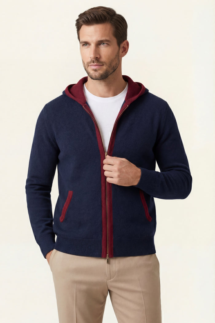 Sorano Hooded Cardigan Navy