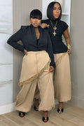 Sorelle Lace Trim Balloon Pants