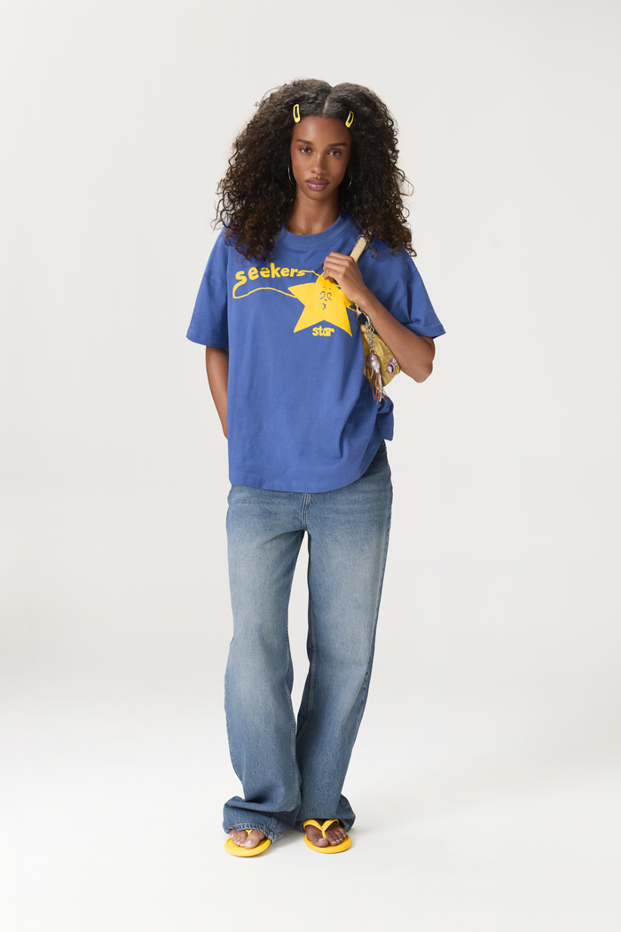 Model's height is 5'9" and wears a size S.