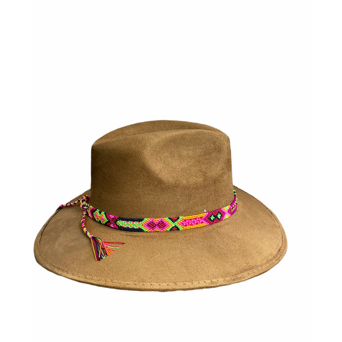 Suede Cowgirl Hat with braided hat band