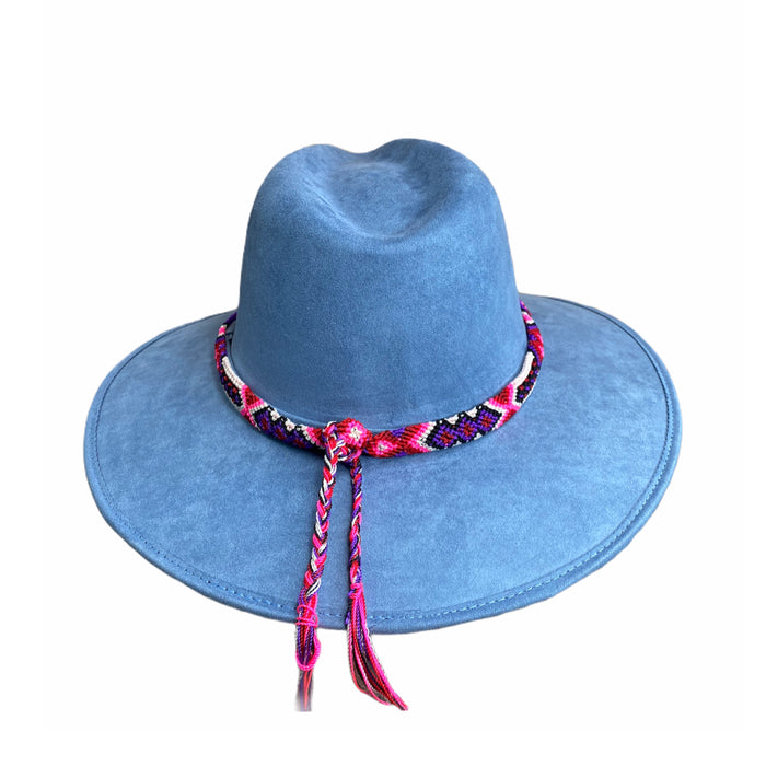 Suede Cowgirl hat with braided hat band