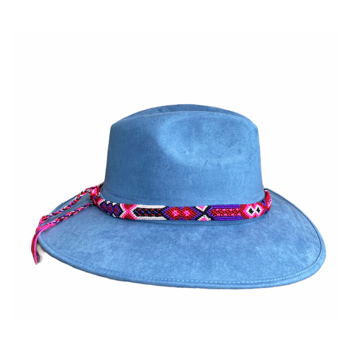 Suede Cowgirl hat with braided hat band