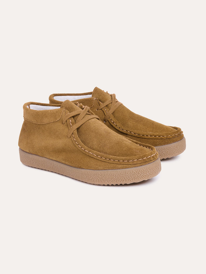 Suede Lace Up Moccasins