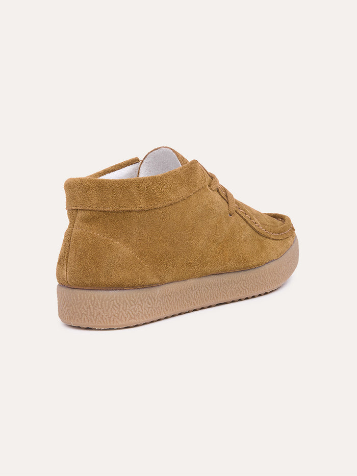 Suede Lace Up Moccasins