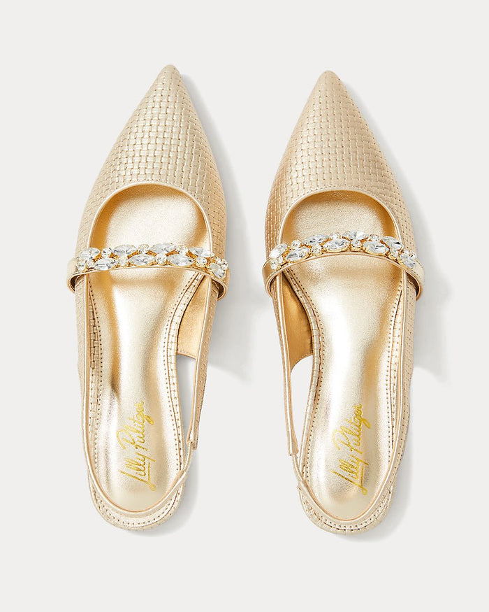 Tamara Slingback - Gold Metallic