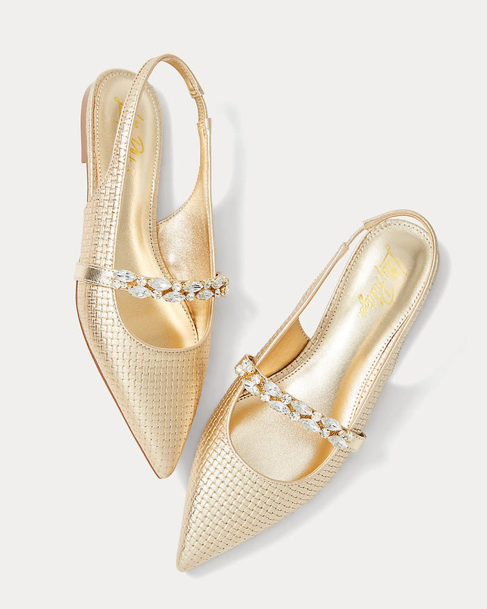 Tamara Slingback - Gold Metallic