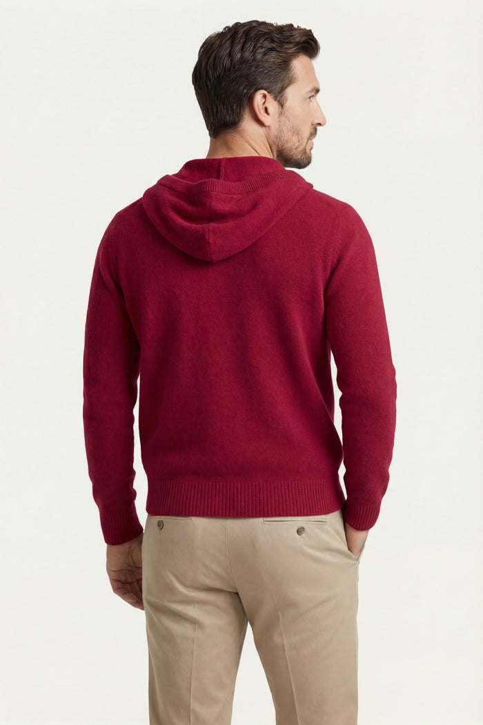 Taviano Hooded Knit Red