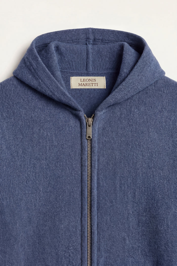 Tavole Hooded Zip Blue