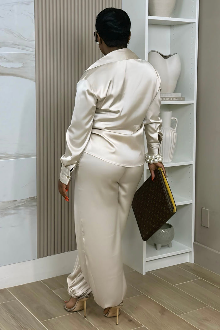 The Dominique Satin Executive Set