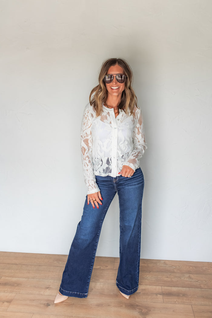 The Floral Promise Lace Top - One Eleven Olive Boutique