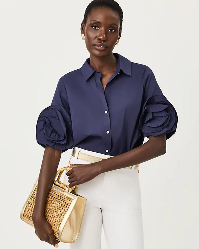 Lilly Pulitzer - The Flower Lilly Shirt - True Navy