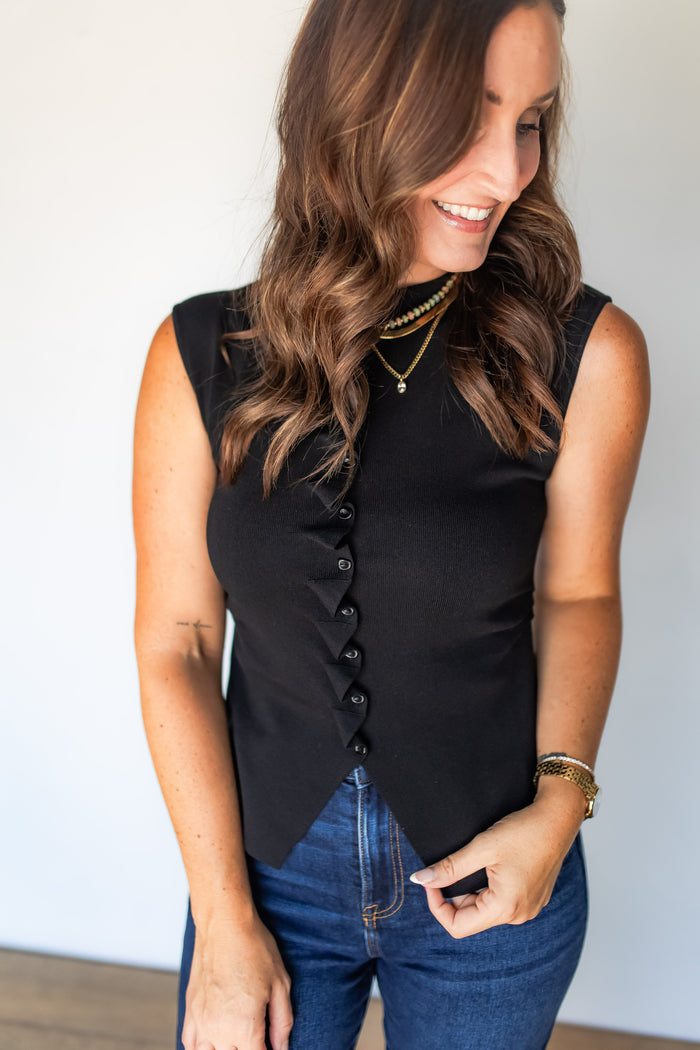The I'll Be There Top - Black - One Eleven Olive Boutique