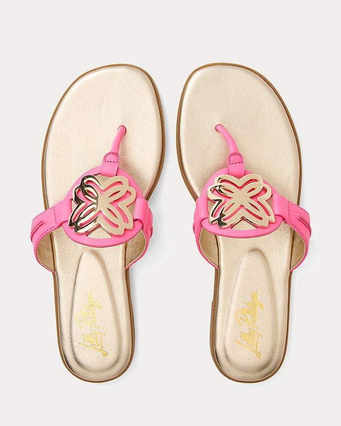 Lilly Pulitzer - The Lilly Sandal - Gold Metallic