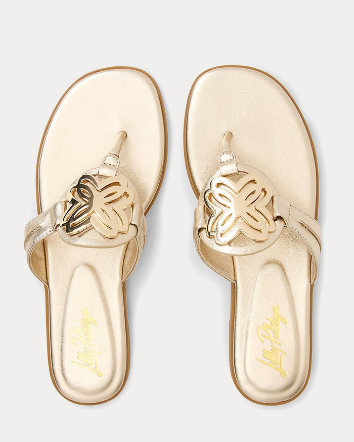 Lilly Pulitzer - The Lilly Sandal - Gold Metallic