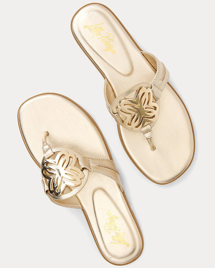 Lilly Pulitzer - The Lilly Sandal - Gold Metallic