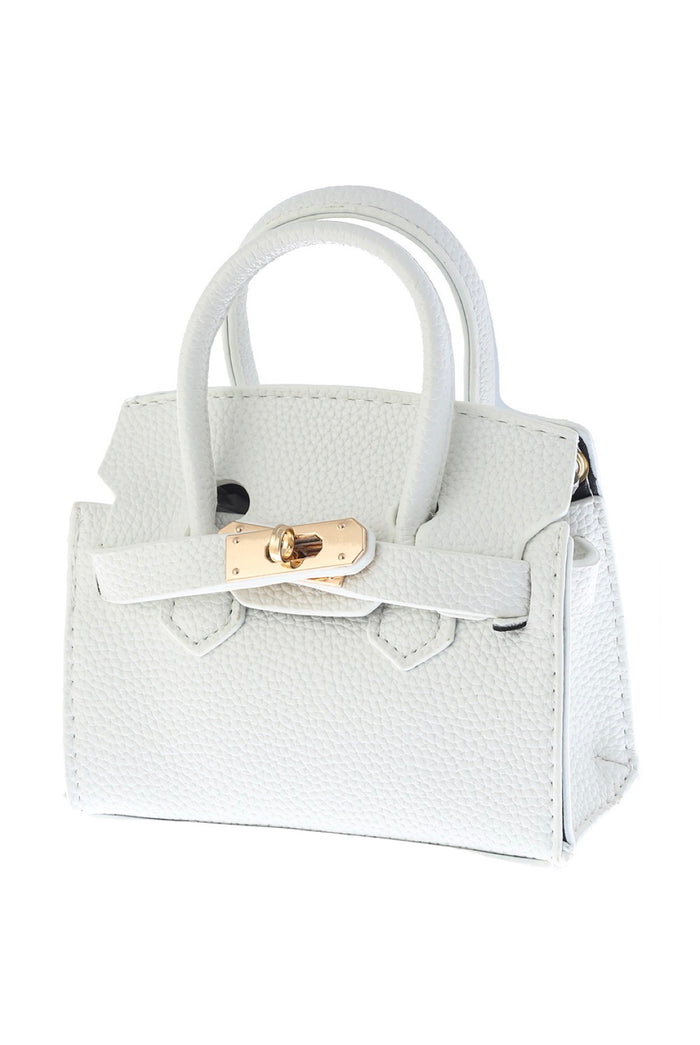 The Little Things - Chic Texture Top Handle Satchel Mini Clutch Purse