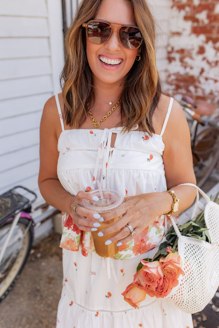 The Petal Darling Tie Tank - One Eleven Olive Boutique