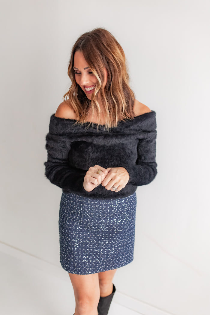 The Real Moment Fuzzy Sweater - One Eleven Olive Boutique