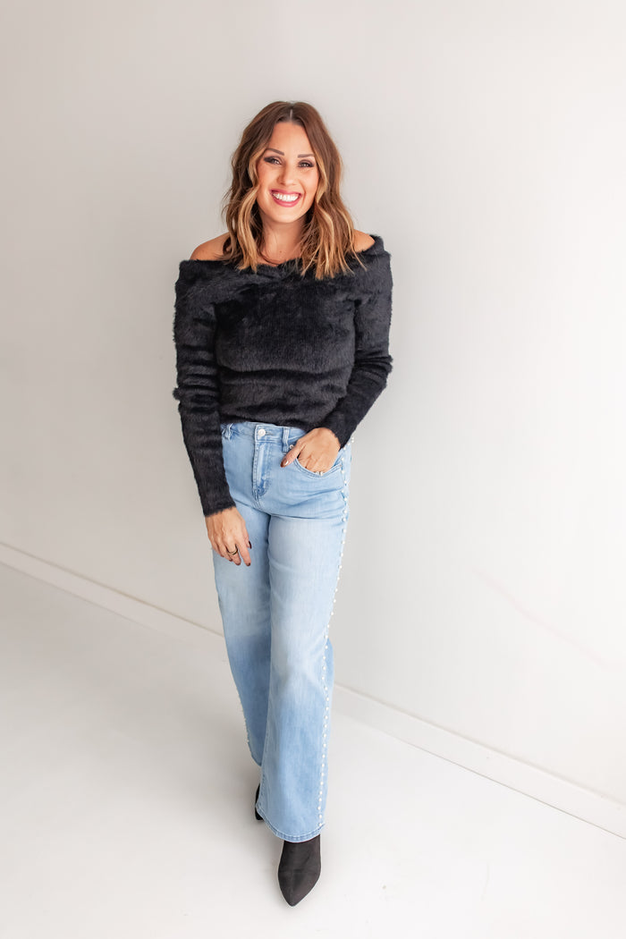 The Real Moment Fuzzy Sweater - One Eleven Olive Boutique