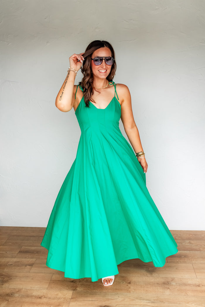 The Sunset Glow Maxi Dress - Green - One Eleven Olive Boutique