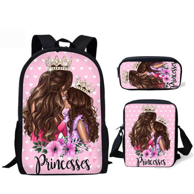 Three-Piece Printed Student Backpack Set | School Backpack Set