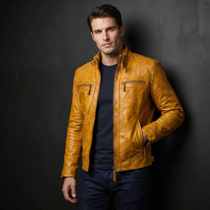 XS / Yellow / Leather