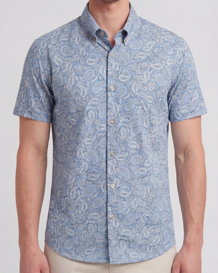 TIM PAISLEY PILE NATURAL MENS PRINTED SHIRT