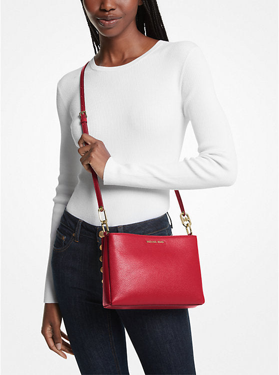 Trisha Medium Pebbled Leather Crossbody Bag