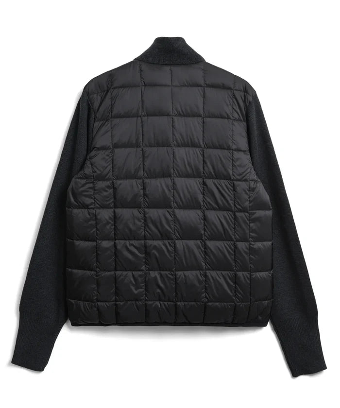 Unisex Basic Hi Neck Down Jacket + Knit Sleeves