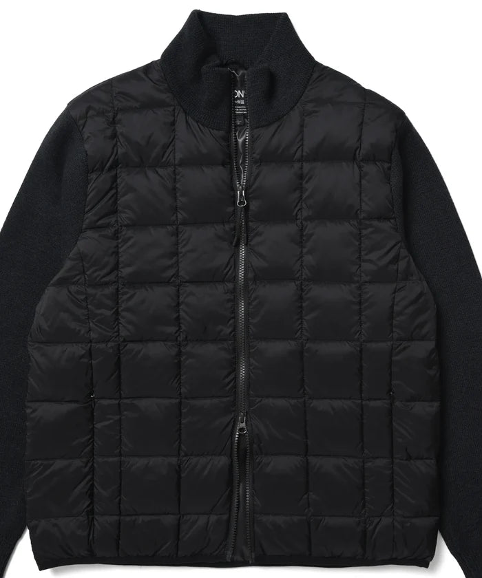 Unisex Basic Hi Neck Down Jacket + Knit Sleeves
