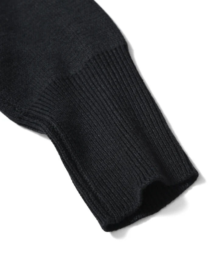 Unisex Basic Hi Neck Down Jacket + Knit Sleeves