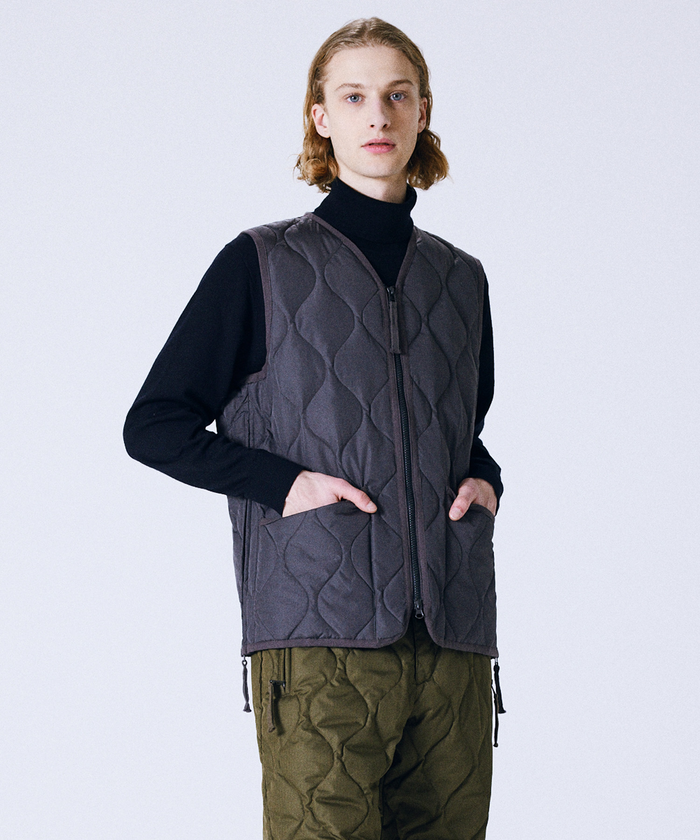 Unisex Military Zip V-Neck Down Vest (Hard Shell)