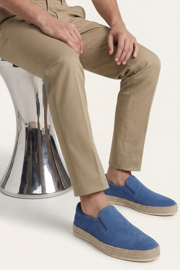 Valeno Suede City Loafers Blue