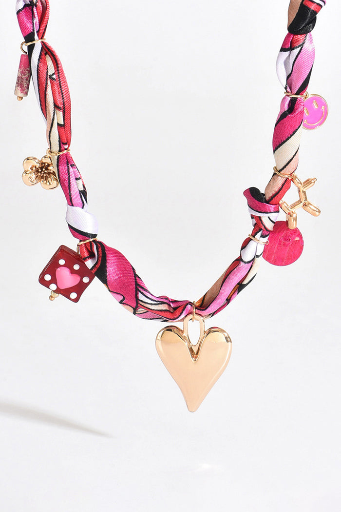Valentine’s Detail Knot Scarf Necklace