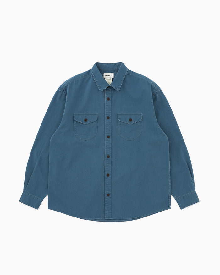 Washed Scout Shirt Slate Blue